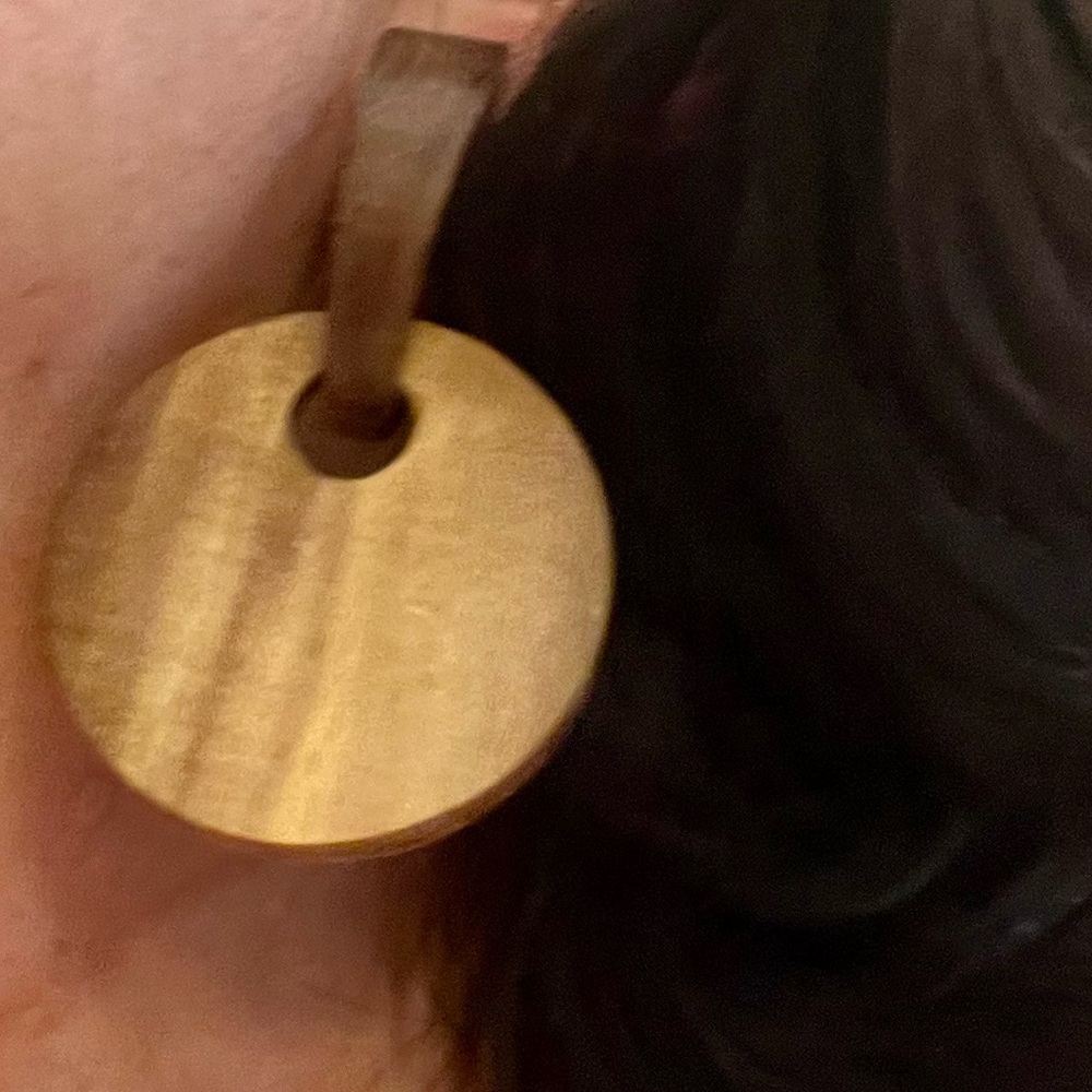 2 Tone 2 Piece Wooden Earrings - Picture 2 of 16